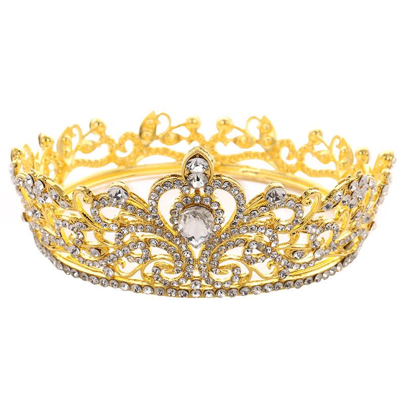 Ретро стиль женские аксессуары для волос в виде короны из сплава свадьба день рождения вечеринка ужин аксессуары для волос алмазные стразы корона аксессуары