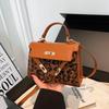 Retro Texture Handheld Women's Bag Autumn New Popular Leopard Print Underarm Bag Fashionable Versatile Single Shoulder Diagonal Span Bag