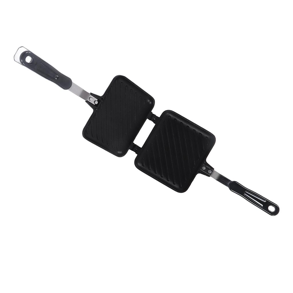 Сковорода для сэндвичей Завтрак Двусторонняя сковорода Плоское дно Антипригарное покрытие Сковорода для сэндвичей Панини