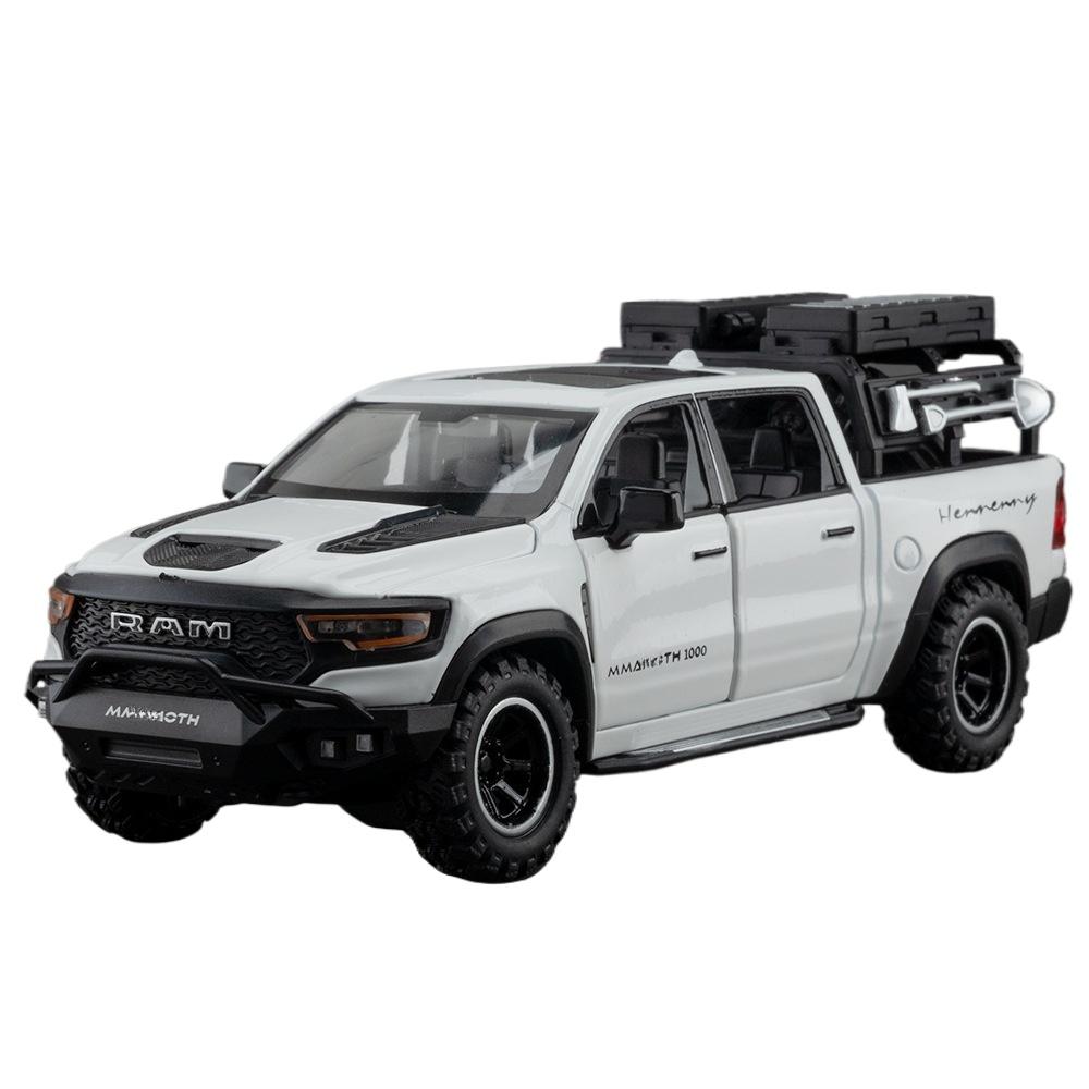 1:32 Dodge Ram 1000 Trx Mammoth Picku Alloy Car Model Sound And Light Pull Back Children'S Toy Collectibles Birthday Gift 1111