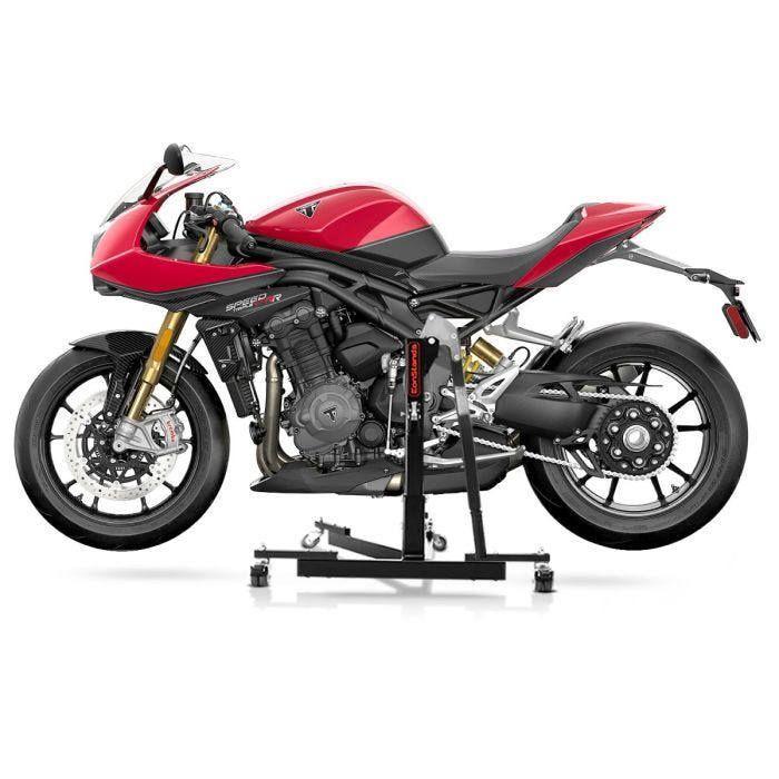Lève moto centrale ConStands Power-Evo Compatible Triumph Speed Triple 1200 RR 300 kg Noir