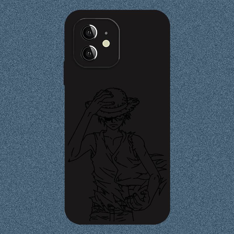 Чехол для телефона One Piece Monkey·D·Luffy для iPhone 13 12 11 Pro Max Mini Xs X Xr 7 8 6 6s Plus Se 2020 Черная Мягкая Силиконовая Крышка