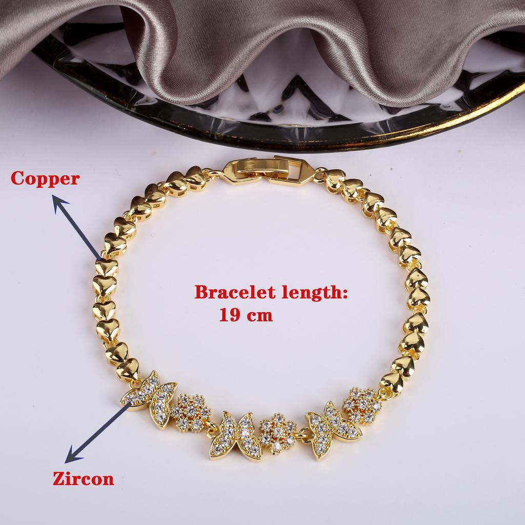 Romantic Luxury Heart-Shaped Geometric Bracelet Zircon Geometric Bracelet For Women Temperament Bracelet Trendy Jewelry Gift