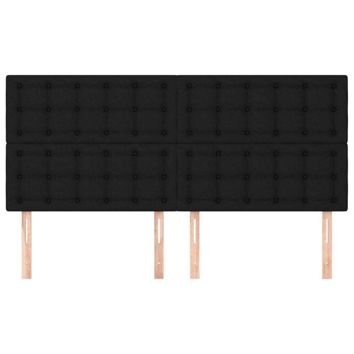 Maison Exclusive - Tête de lit Noir 200x5x118/128 cm Tissu