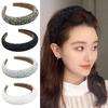 Women Luxury Hair Hoop Shiny Rhinestones Inlaid Headband Heightened Design Lightweight Headwear Head Accessories