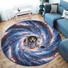 Black hole Round Area Rug,Carpet Rug for Living Room Bedroom Sofa Playroom Decor,Non slip Floor Mat