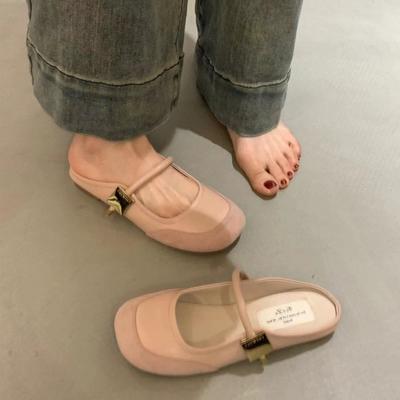 Нежные феи ветер полутапочки женские весна 2024 новые французские элегантные нишевые с юбкой мягкая подошва вечерние туфли