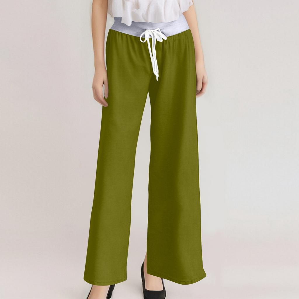 Женские модные повседневные удобные пижамные брюки с принтом и широкими штанинами на шнурке