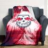 Name Custom RB Leipzig Logo Print Flannel Blanket High Quality Warm Comfortable Cover for All Seasons Perfect for Gifts Home Decor