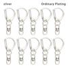 10Pcs Metal DIY KeyChain Split Ring Collar Carabiner Snap Bags Strap Buckles Hook Lobster Clasp