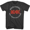 Футболка AC/DC Загрязнение Шумом Дым Рок-н-ролл Музыкальная Группа