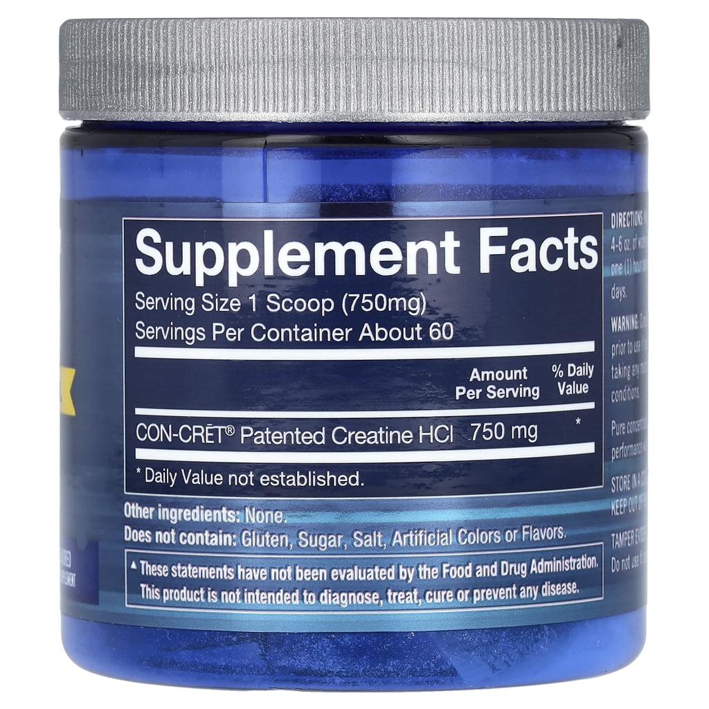 BodyTech, Creatine HCl, Unflavored, 750 mg, 1.58 oz (45 g)