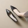 Weiwei Girl 5153-2 Pointed Single Shoes Women's Shallow Mouth Thick Heel High Heels One Pedal Black Commuter Work Shoes