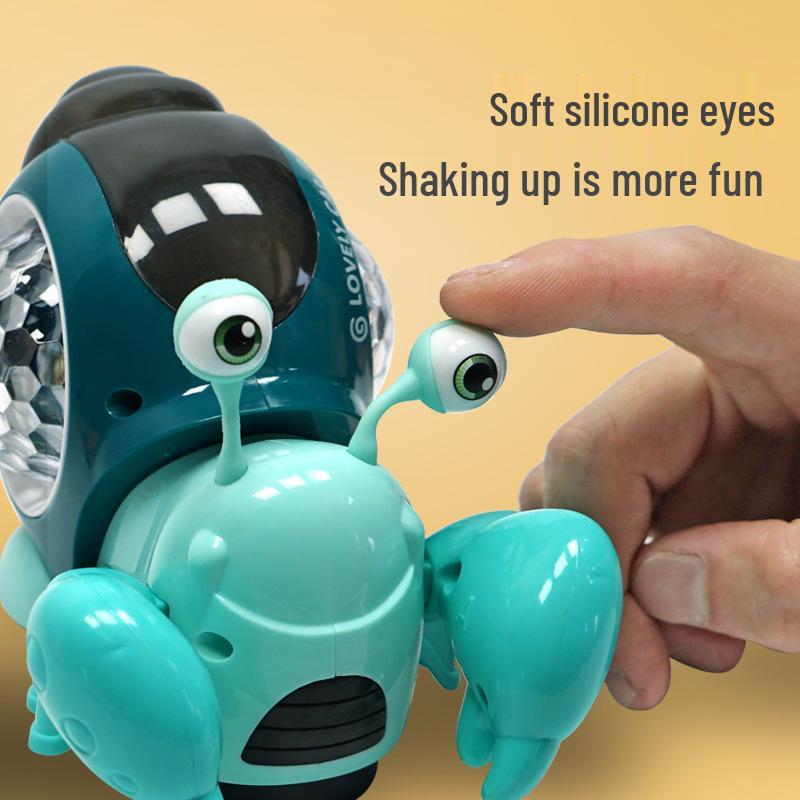 Электрическая красочная игрушка рак-отшельник с музыкой и световой проекцией