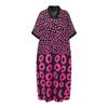 Oversized Women V Neck Half Batwing Sleeve Polka Dots Print Casual Loose Maxi Dress