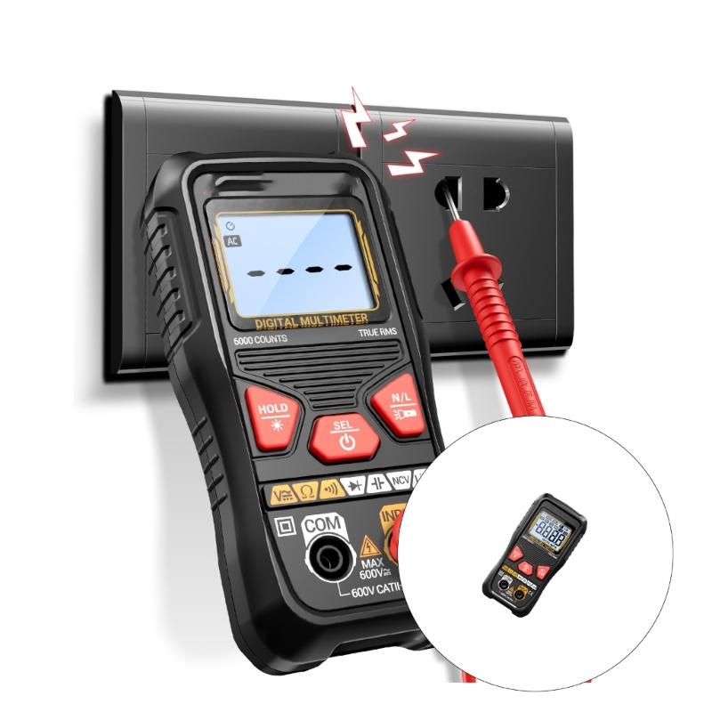 Auto Ranging Digital Multimeter with Live Wire Detection Backlit Screen Ergonomic Design Electric Measurement Device