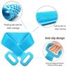 Silicone Body Scrubber Bath Brush, Exfoliating Shower Brush Bath Belt With Extra Long Strip And Handle For Easy Back Exfoliating, Rubbing Body Back