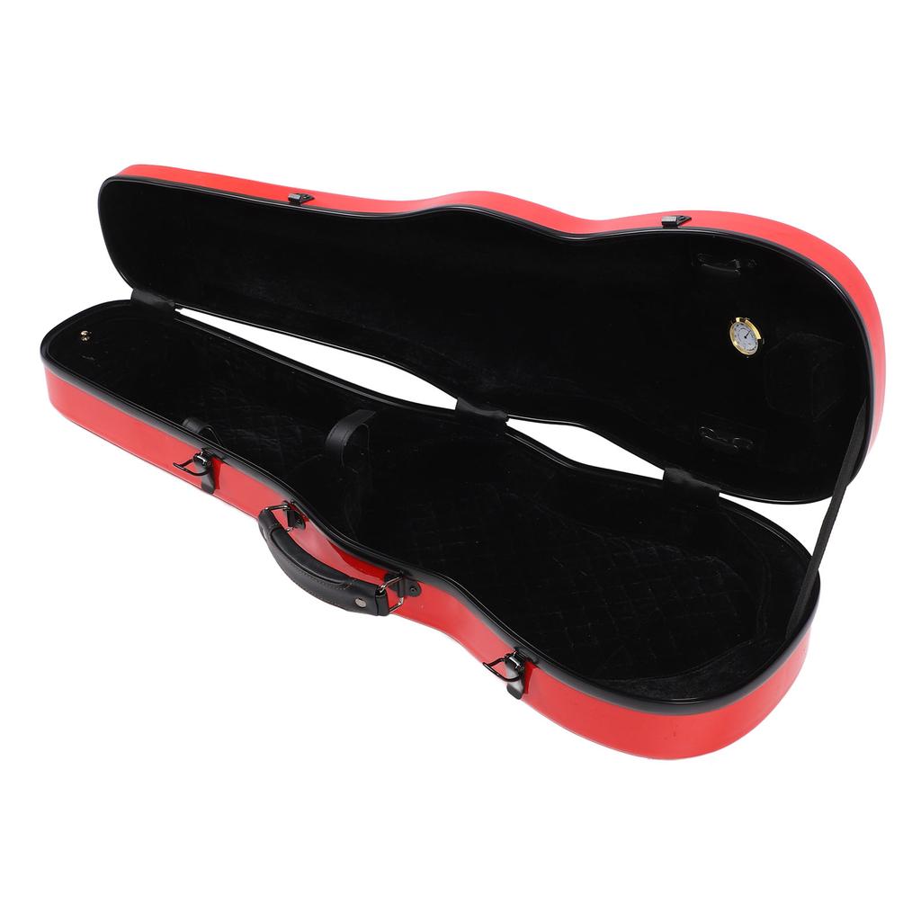 44 Футляр для хранения скрипки с гигрометром, два плечевых ремня, защитный чехол из красного углеродного волокна для скрипки