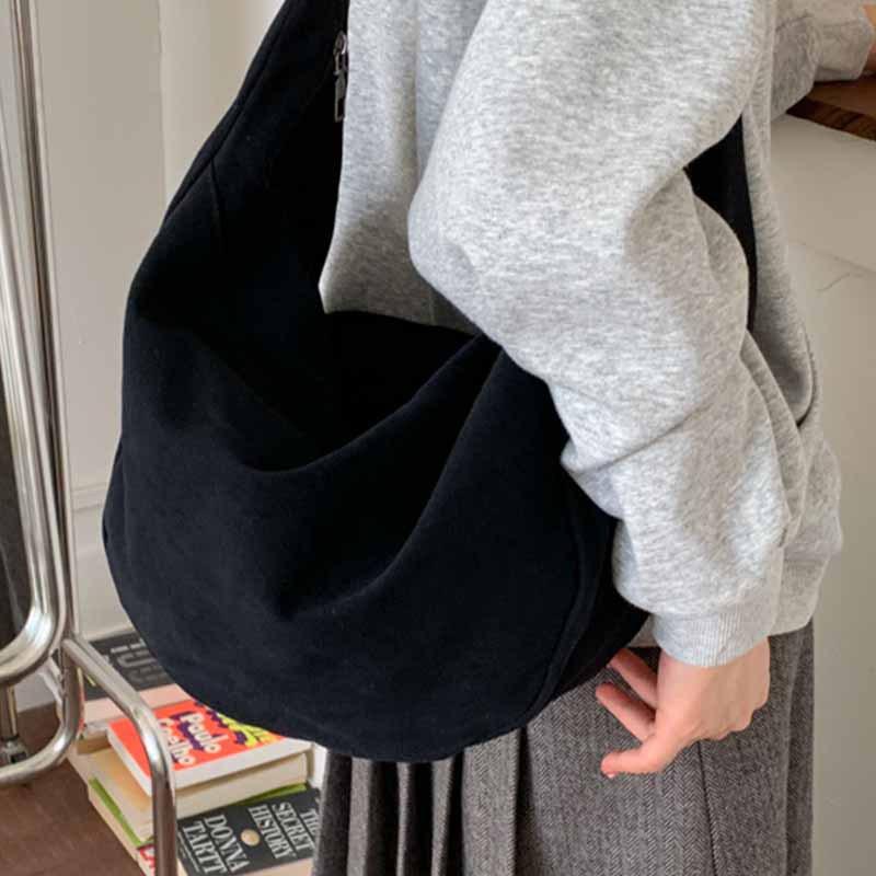 Canvas Large-capacity Bag Women's 2025 New Autumn and Winter Versatile Casual Shoulder Messenger Bag Women's Cloth Bag Tote Bag