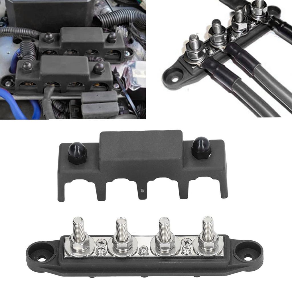 Busbar Box, M8 Terminal Stud Junction Block 250 Amp Rated (Red)