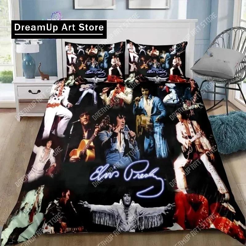 Poster Collection E-Elvis Presley Bedding Set Single Twin Full Queen King Size Bed Set Adult Kid Bedroom Bedding Gift