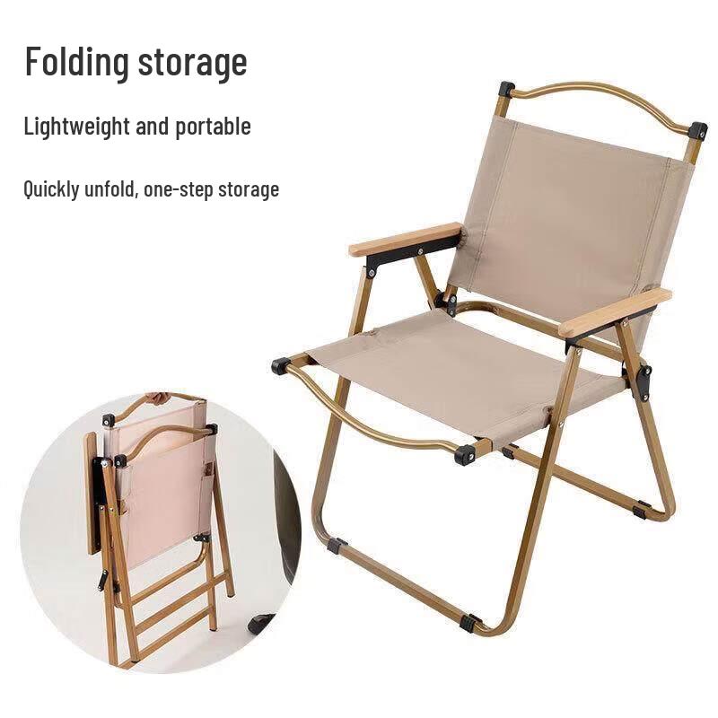 Portable Ultralight Walnut Carbon Steel Roll-up Camping Table