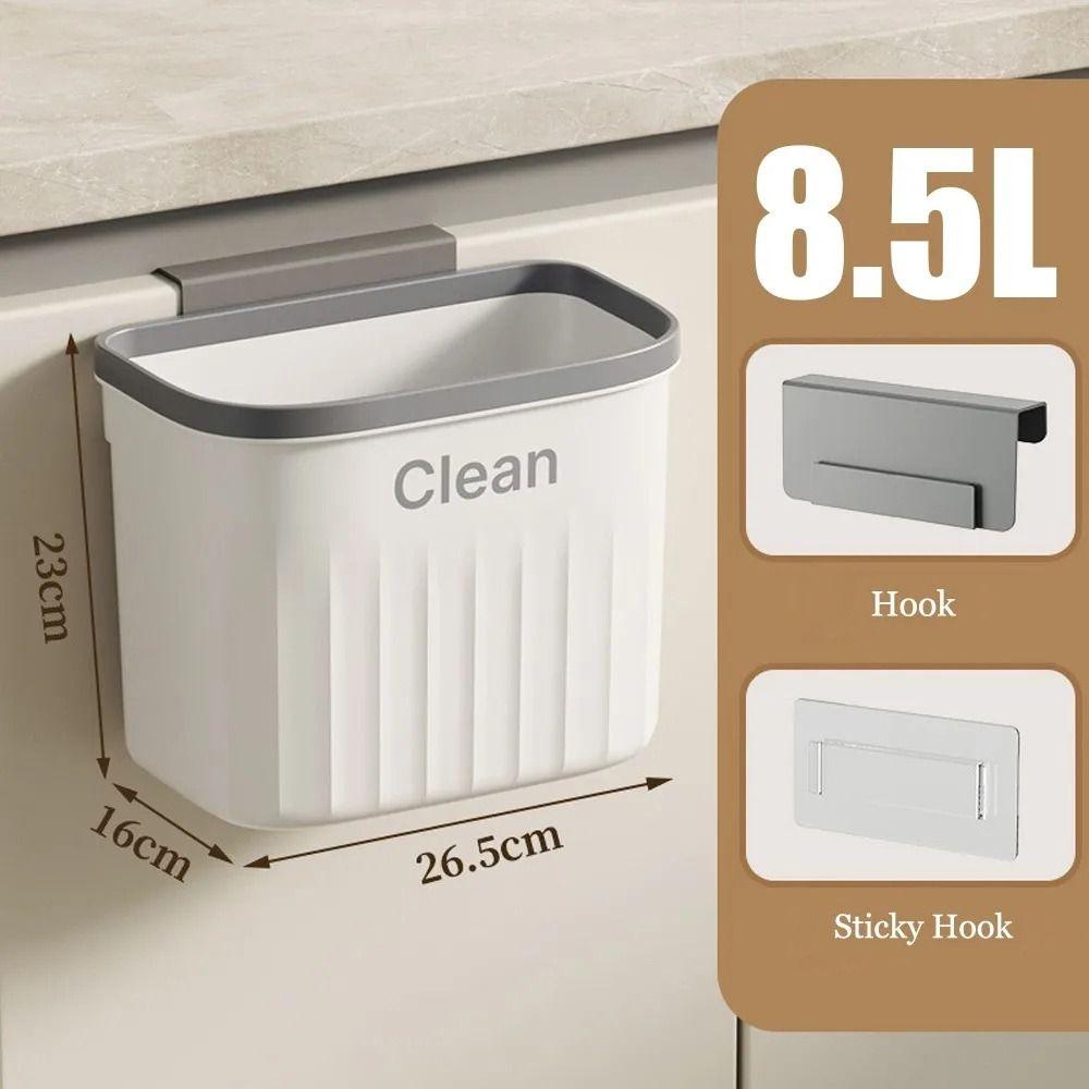 1Pcs Wall Mounted Waste Garbage Bin Cabinet Compost Kitchen Bin Durable Trash Can