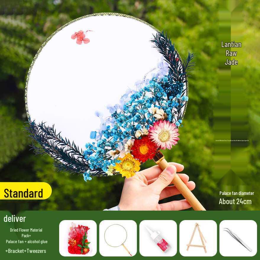 Dried Flower Fan DIY Kit for International Women's Day - Team Building & Handmade Gift