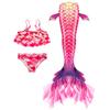Mermaid Tail Girls' Swimsuit - High-Elastic, Quick-Drying Ariel Princess Design