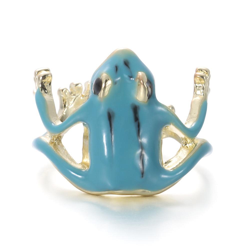 Gift Originality Tree Frog Ring Alloy Cute Frog Open Rings Opening Animal Shape Adjustable Ring for Men