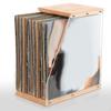 Vinyl Storage Holder Desktop Decoration Multipurpose Crate Solid Wood Display Rack for Home