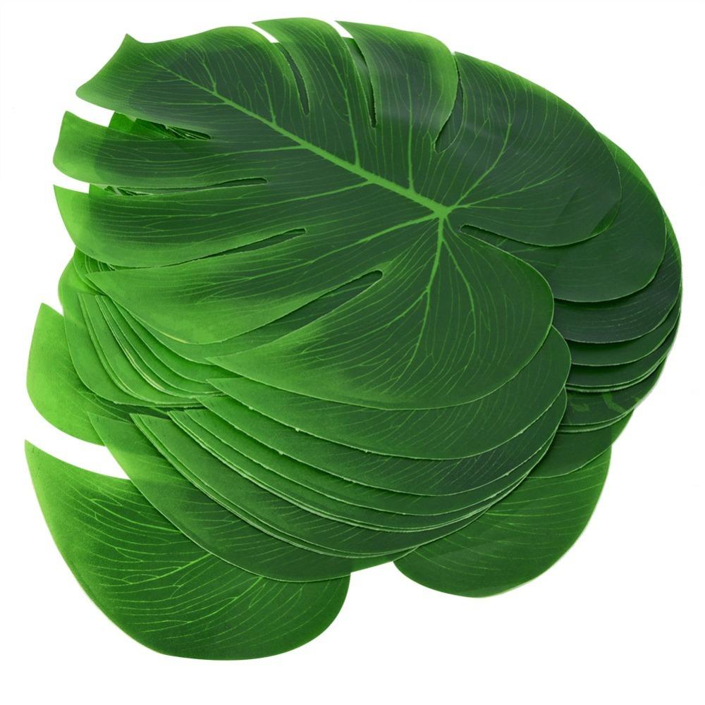 12PCS Green Monstera Leaf Table Place Mats Heat Insulation Placemat Table Flag Table Decor