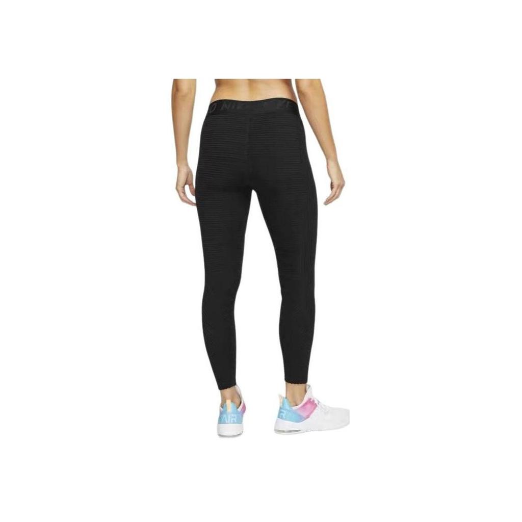 Nike Solid Color Letter Print Slim Fit Sports Fitness Pants Women Bottoms Black BV5563-010