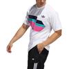 Adidas Originals T Shirts Men's White Pink Crew Neck Moderate Straight Fit FM1531