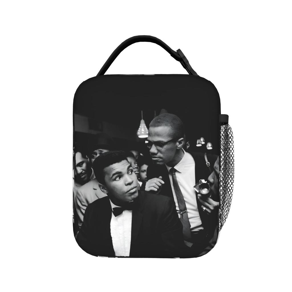 Malcom Black history Insulated Lunch Bags High Capacity Lunch Container Cooler Bag Lunch Box Tote Work Outdoor Men Women