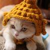Ручной работы Шапка Будды Головной убор кошки Мягкий Смешной Милый Имитация пряжи Наряд