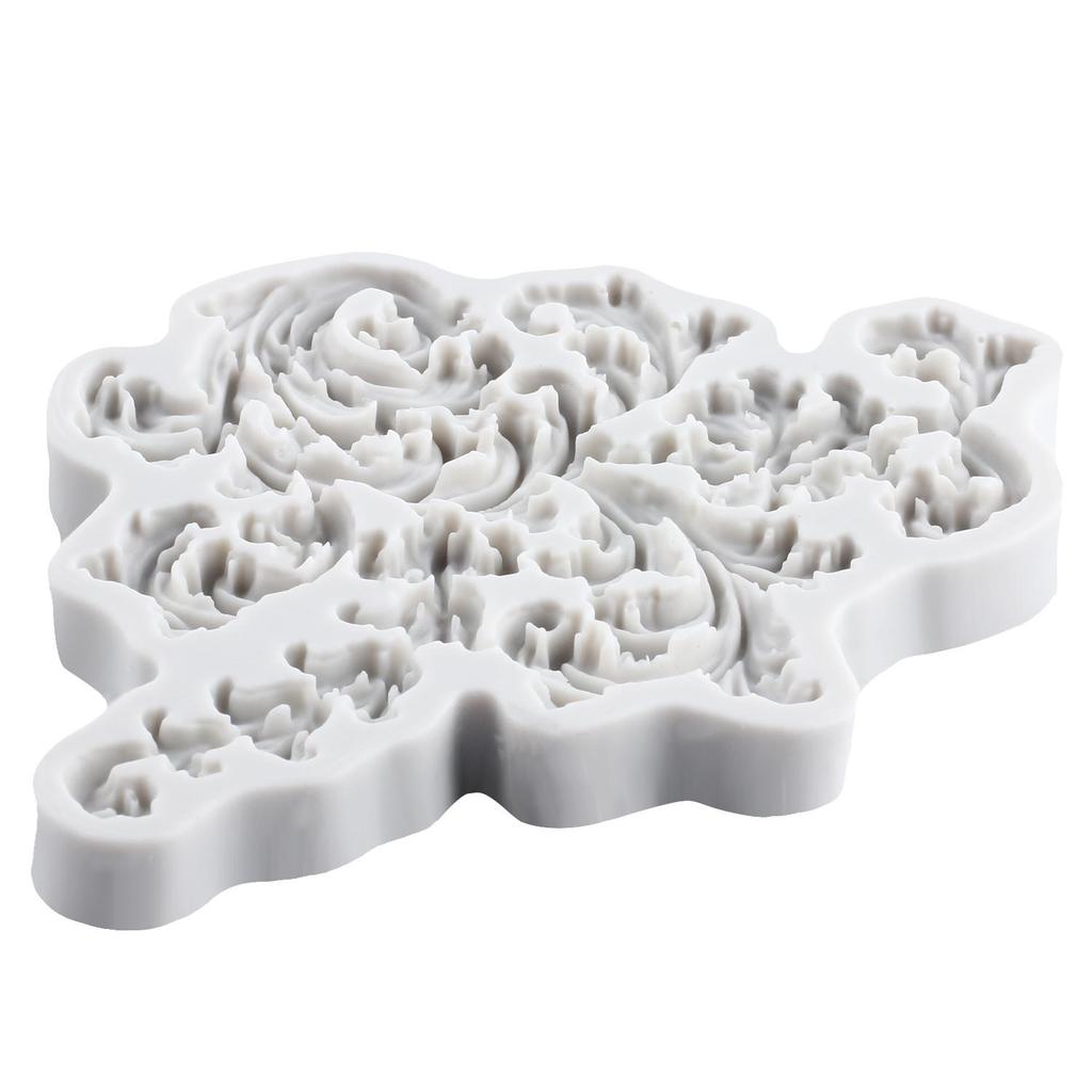 Барокко Силиконовая форма Цветочное кружево Формы для мастики Инструменты для украшения торта Топпер для кекса Конфета Сахарная паста Гампаста Полимерная глина