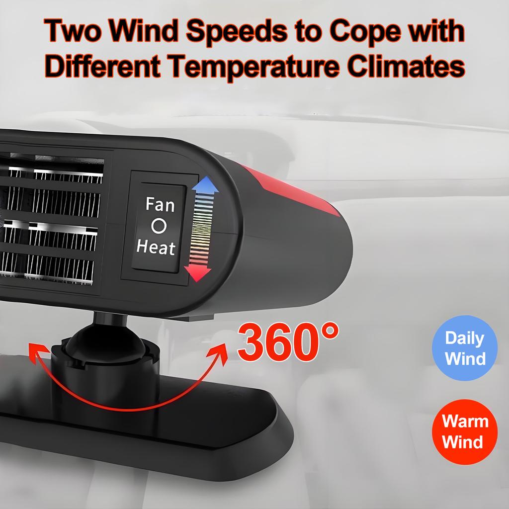 Автомобильный обогреватель Hipacool 24 В 12 В, быстрый обогрев лобового стекла, размораживание, антизапотеватель, очистка теплого воздуха, вращение на 360°, аксессуары для интерьера