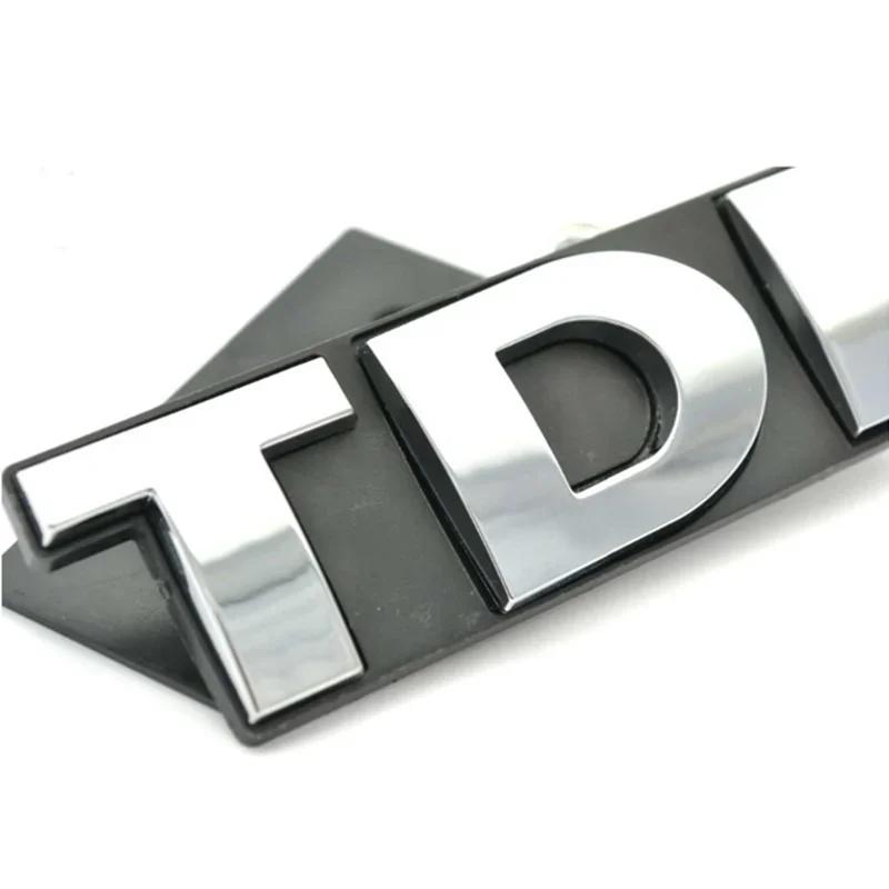 AGLNX1 3D Metal TDI Logo Car Front Grille Emblem Sticker Fender Side Rear Trunk Auto Badge Decor For VW Polo Golf Jetta Passat MK4 MK5