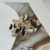 Модное шелковое кольцо-шарф в корейском стиле с бабочкой и бриллиантами
