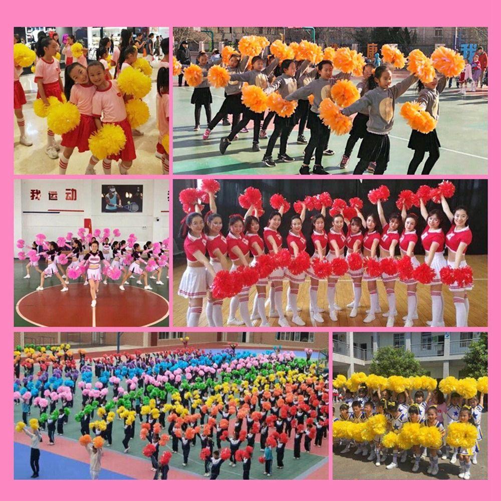 25cm Cheap Practical Pompoms 9 Colors Flower Ball High Quality Game Pompoms  Sports Cheerleading