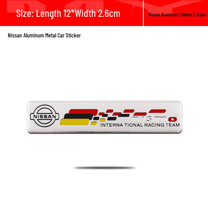 Алюминиевая автомобильная наклейка Nissan Sylphy, Qashqai, Teana, X-Trail, Kicks Nismo