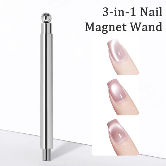 1/3 шт. Магнитная палочка для ногтей «Кошачий глаз», 3-в-1, двухсторонняя магнитная ручка для лака с круглыми бусинами, инструмент для дизайна ногтей с гель-лаком «Кошачий глаз» для женщин