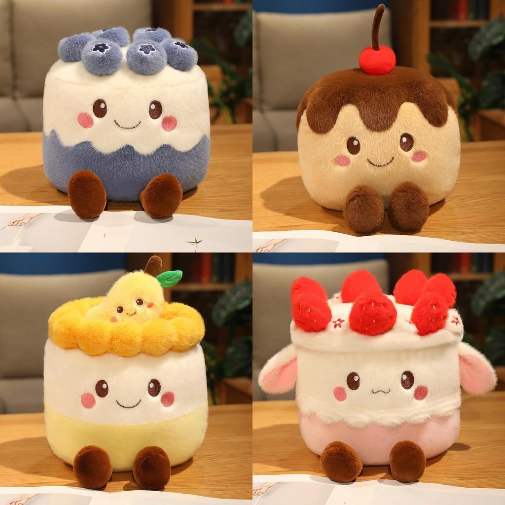 Плюшевый фруктовый торт мягкая игрушка с набивкой из ПП хлопка для подарка на день рождения и для коллекционеров