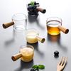 50/100 мл соусница маленькая стеклянная чашка кувшин для молока мерный стакан для эспрессо соусник миска для макания мини стеклянная чашка с деревянной ручкой