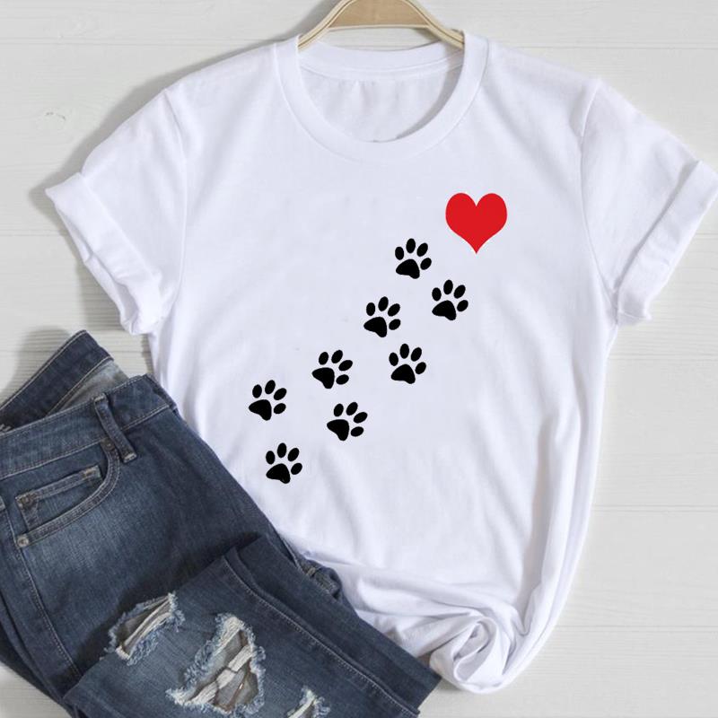 Футболка с графическим принтом, повседневная футболка с принтом домашних животных, собак, кошек, друзей, тренд, летний топ с короткими рукавами, женская женская футболка, женская модная футболка
