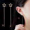 Серьги Bluelans, висячие линейные милые серьги с пятиконечной звездой, длинные кольца для девочек, ювелирные изделия