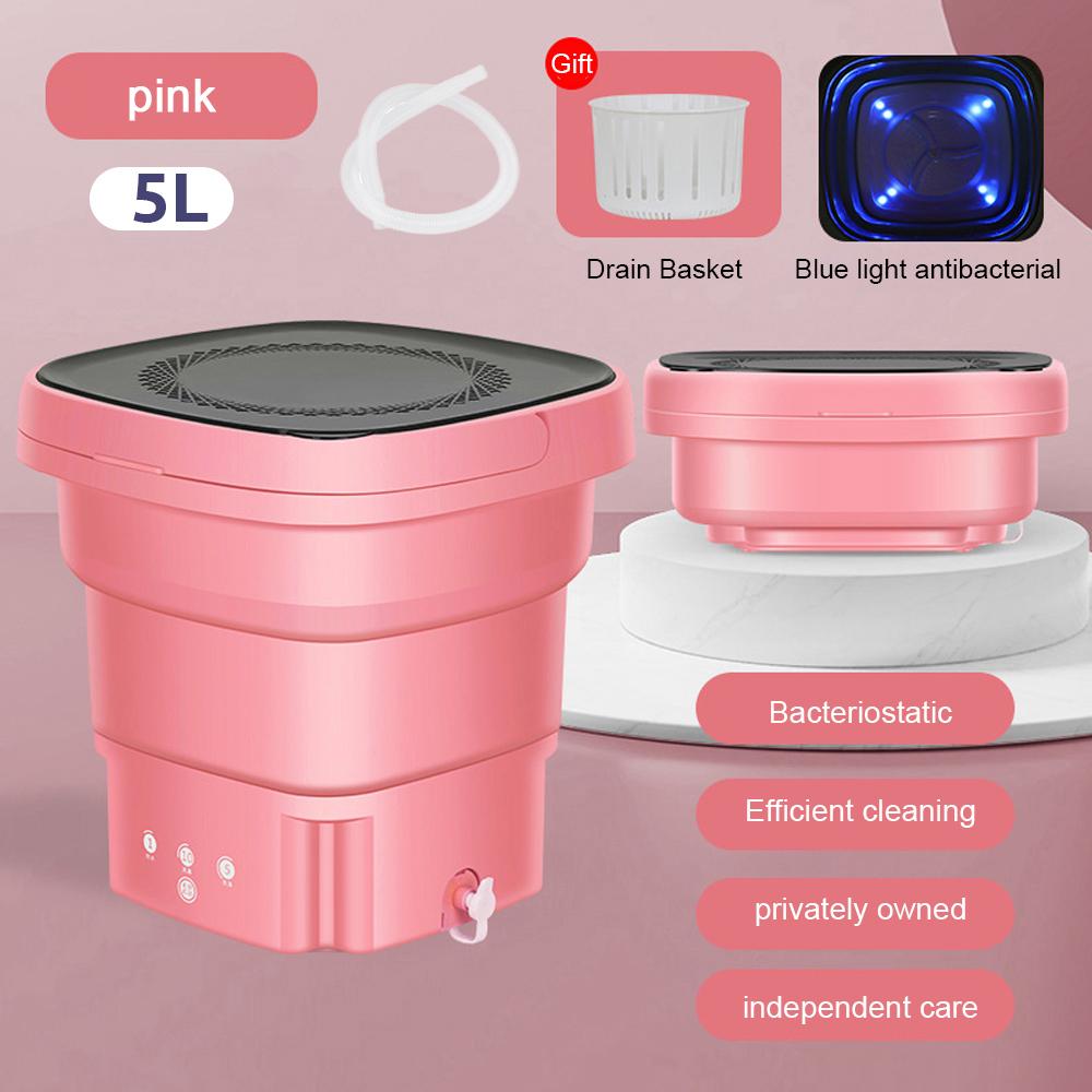 Портативная стиральная машина 5л, нижнее белье с сушилкой, носки, стиральная машина для кемпинга, складная мини-стиральная машина, бытовая техника