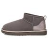 Classic Ultra Mini Shine Sheepskin Warm Durable Comfortable Ankle Snow Boots Women Boots Charcoal 1123634-CHRC