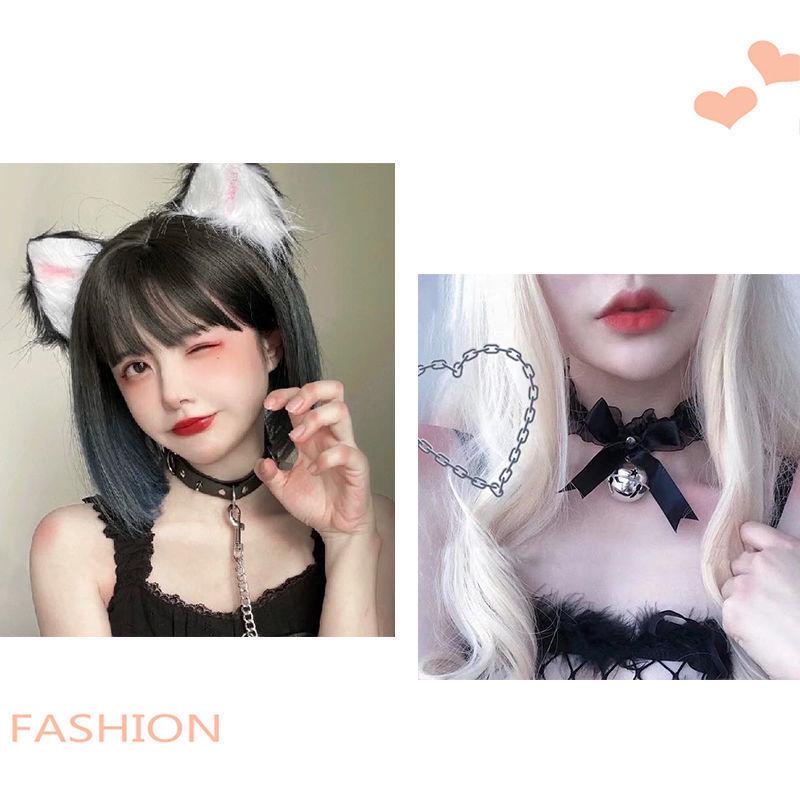 Милая японская плюшевая повязка на голову с ушками кошки и лисы для ролевых игр